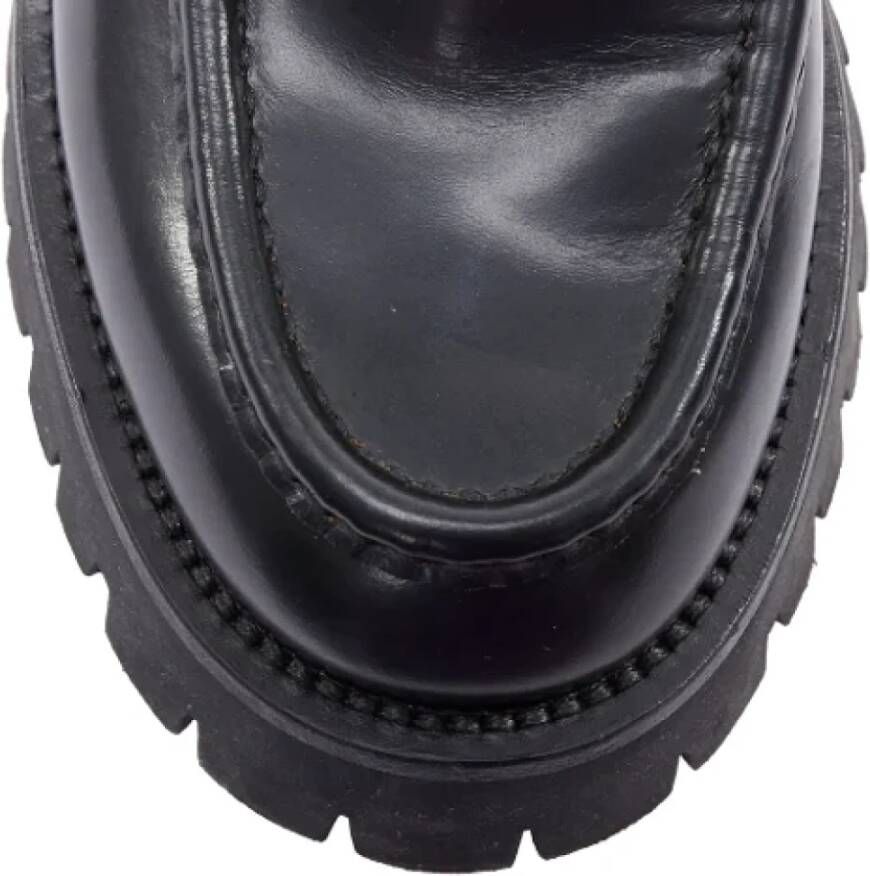Gucci Vintage Pre-owned Leather flats Black Dames