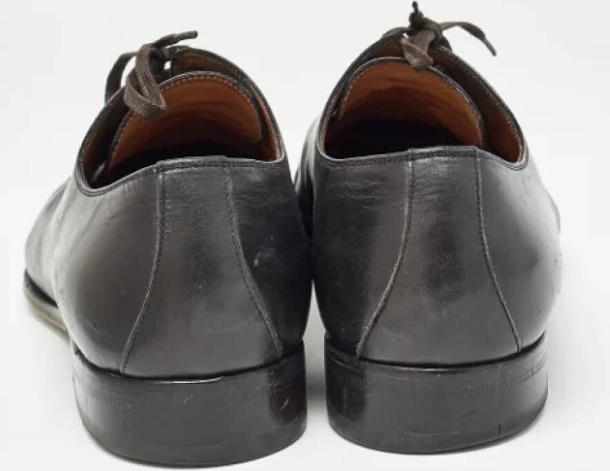 Gucci Vintage Pre-owned Leather flats Black Heren