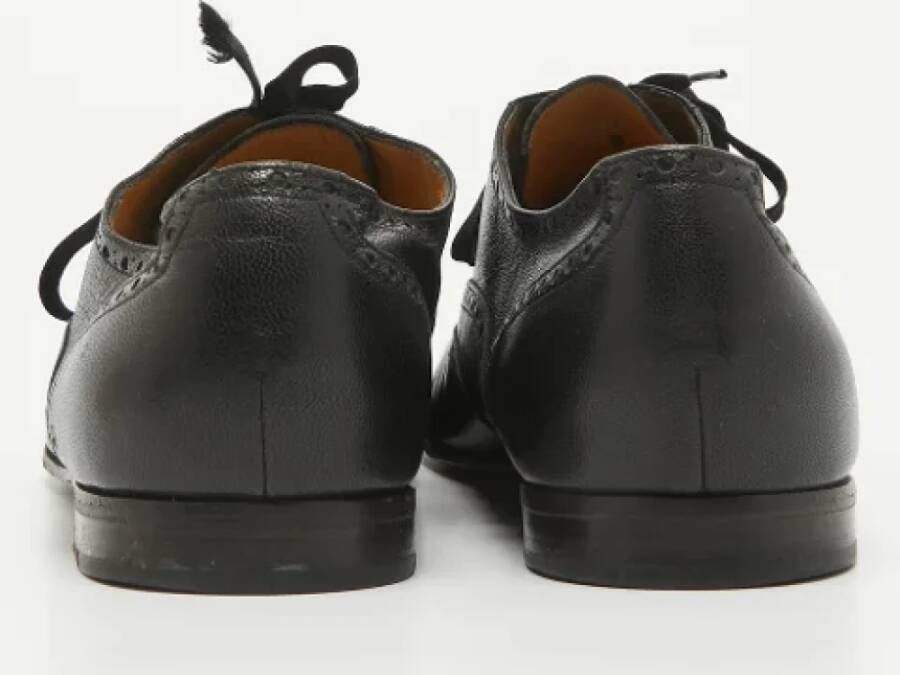 Gucci Vintage Pre-owned Leather flats Black Heren