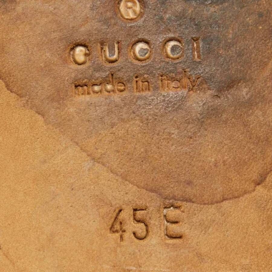 Gucci Vintage Pre-owned Leather flats Black Heren
