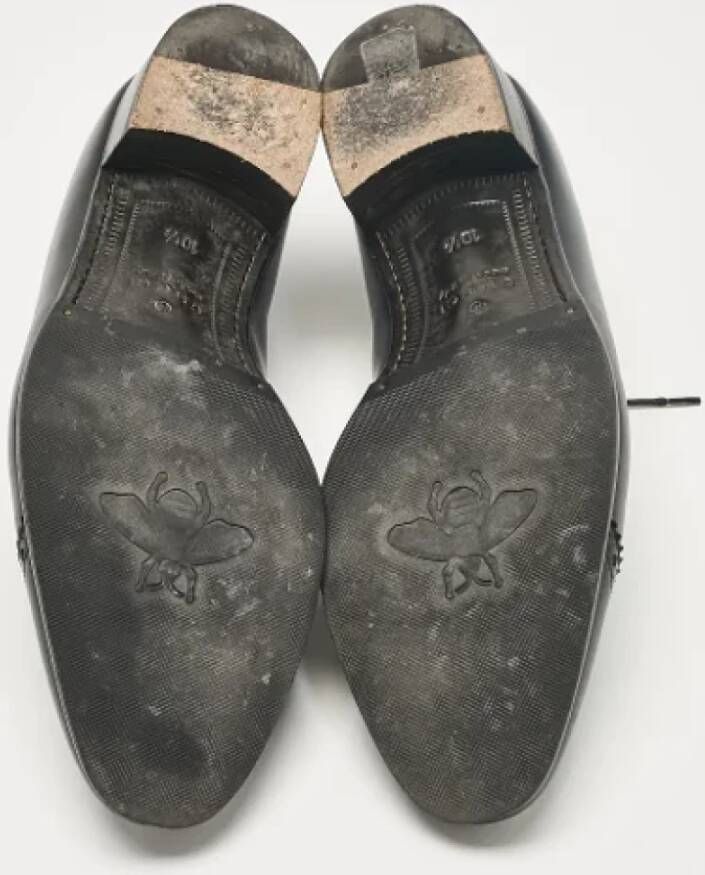 Gucci Vintage Pre-owned Leather flats Black Heren