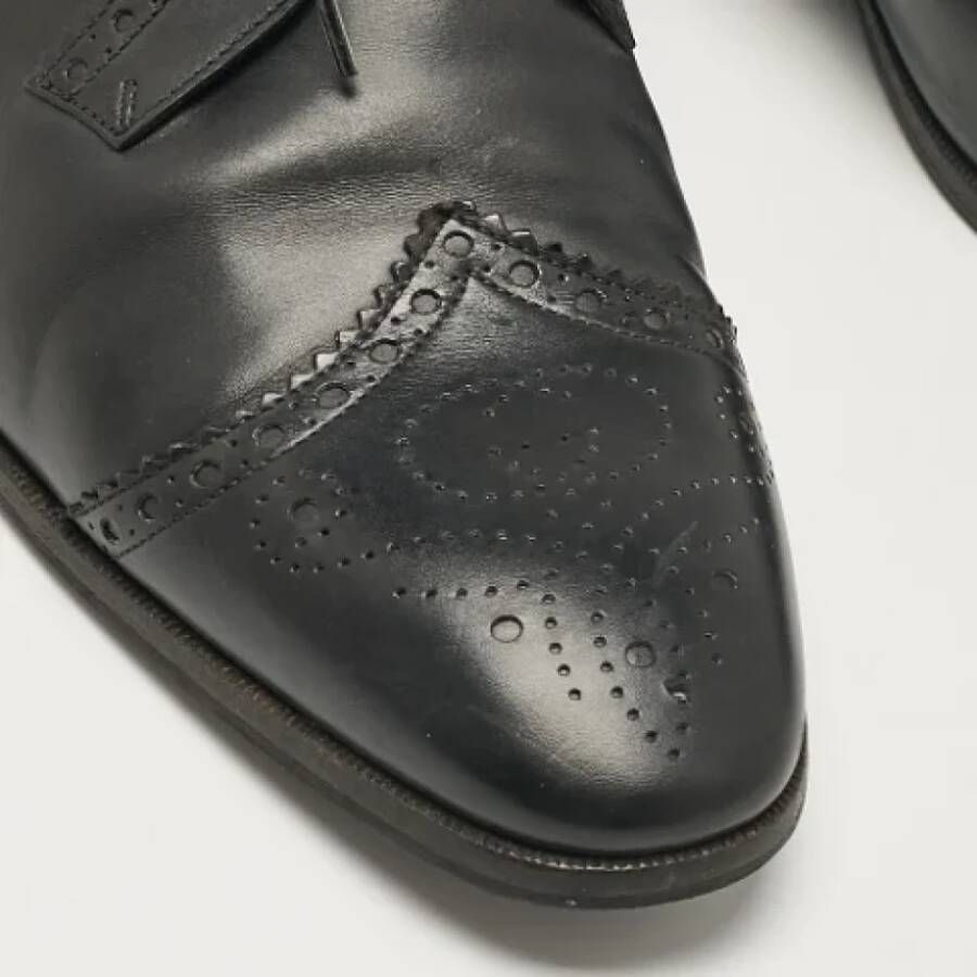 Gucci Vintage Pre-owned Leather flats Black Heren