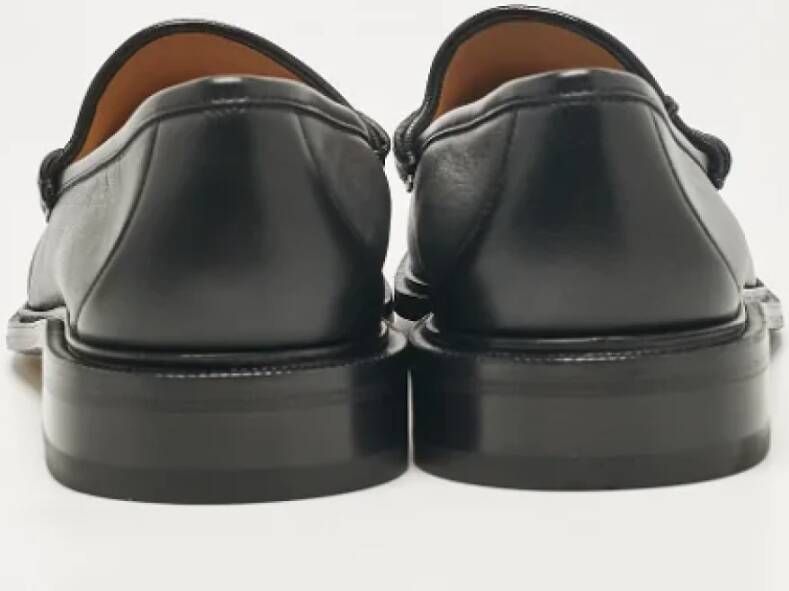 Gucci Vintage Pre-owned Leather flats Black Heren