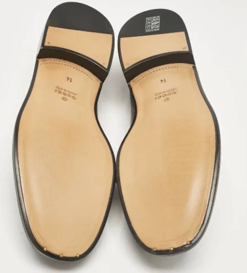 Gucci Vintage Pre-owned Leather flats Black Heren