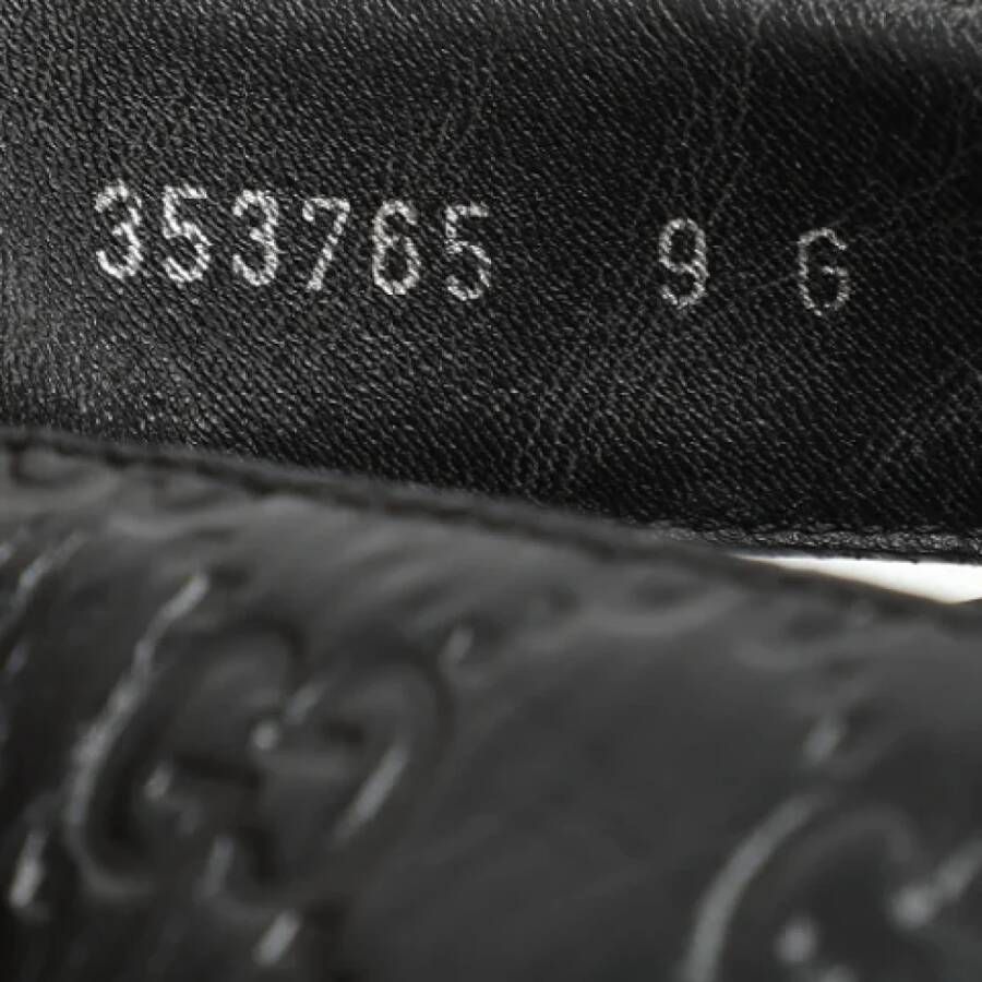 Gucci Vintage Pre-owned Leather flats Black Heren