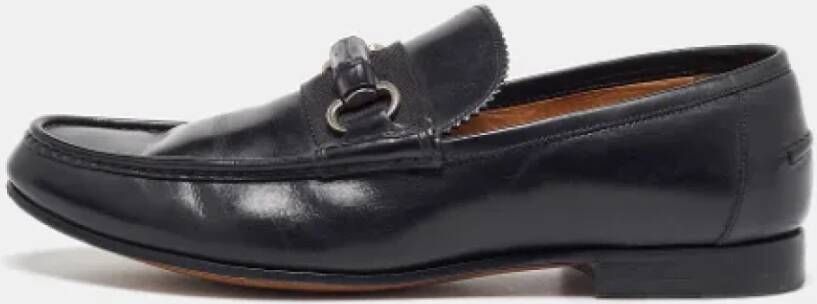 Gucci Vintage Pre-owned Leather flats Black Heren