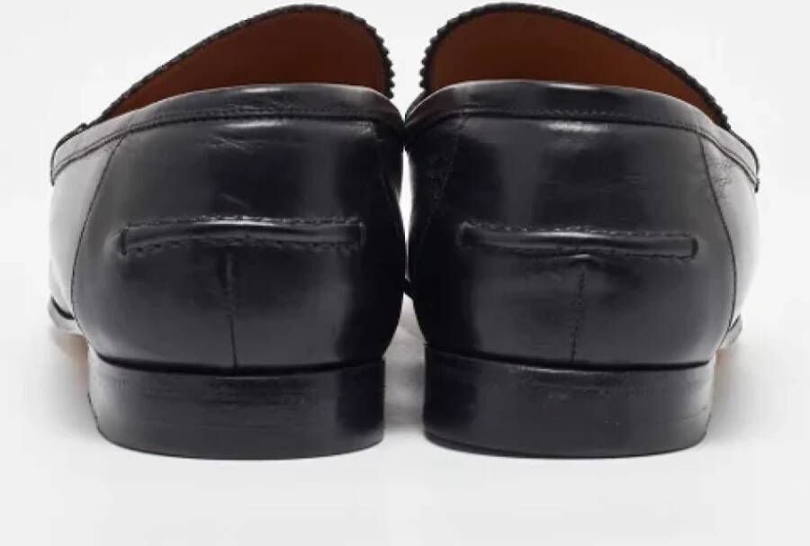Gucci Vintage Pre-owned Leather flats Black Heren
