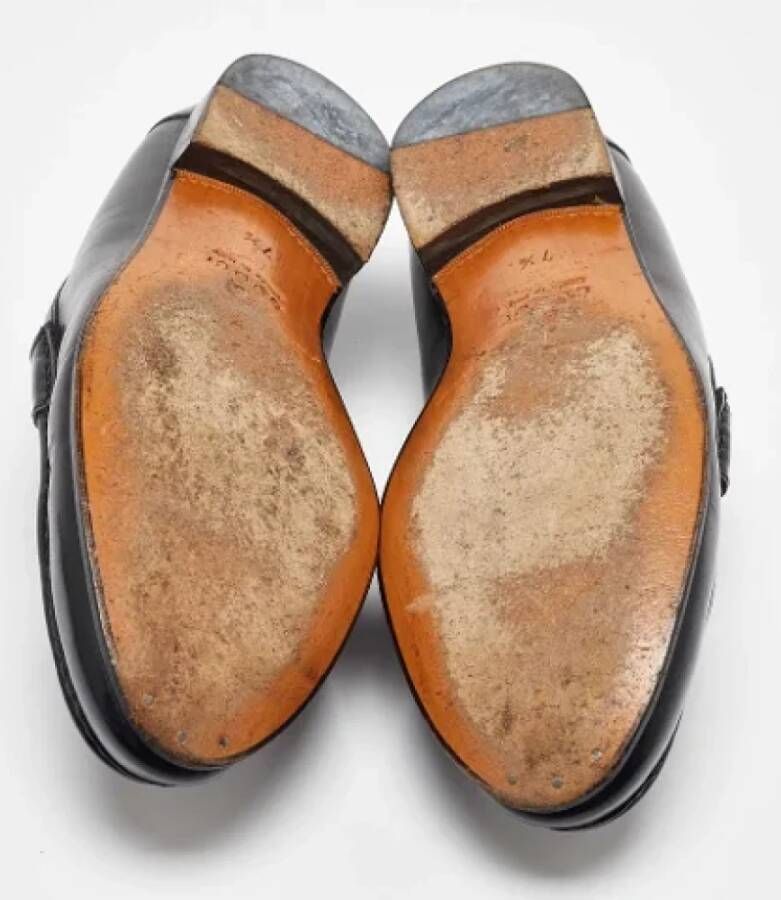 Gucci Vintage Pre-owned Leather flats Black Heren
