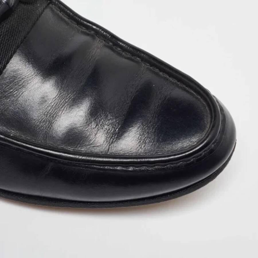 Gucci Vintage Pre-owned Leather flats Black Heren