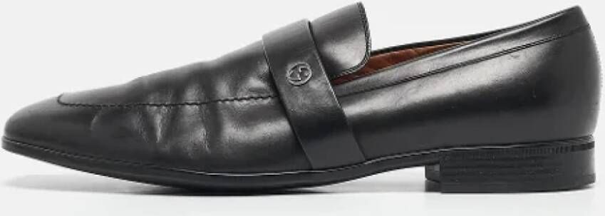 Gucci Vintage Pre-owned Leather flats Black Heren