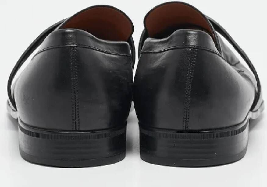 Gucci Vintage Pre-owned Leather flats Black Heren