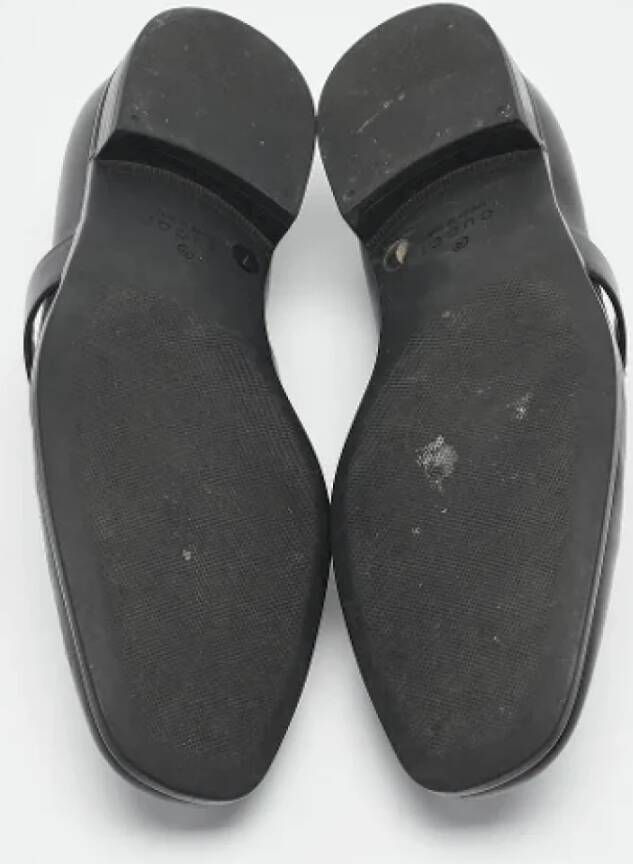 Gucci Vintage Pre-owned Leather flats Black Heren