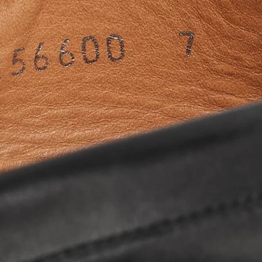 Gucci Vintage Pre-owned Leather flats Black Heren