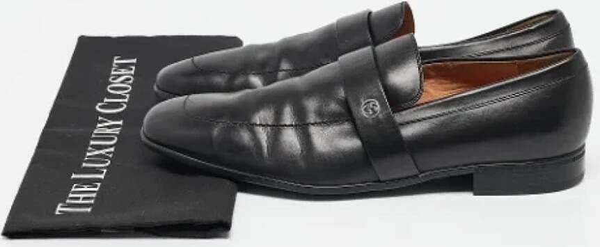 Gucci Vintage Pre-owned Leather flats Black Heren