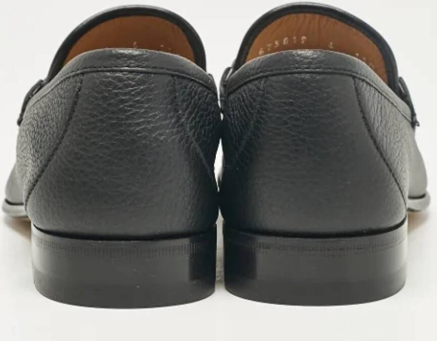 Gucci Vintage Pre-owned Leather flats Black Heren