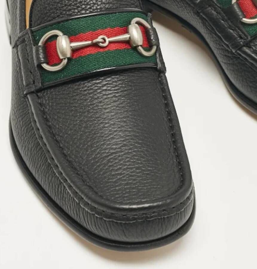 Gucci Vintage Pre-owned Leather flats Black Heren