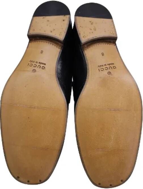 Gucci Vintage Pre-owned Leather flats Black Heren