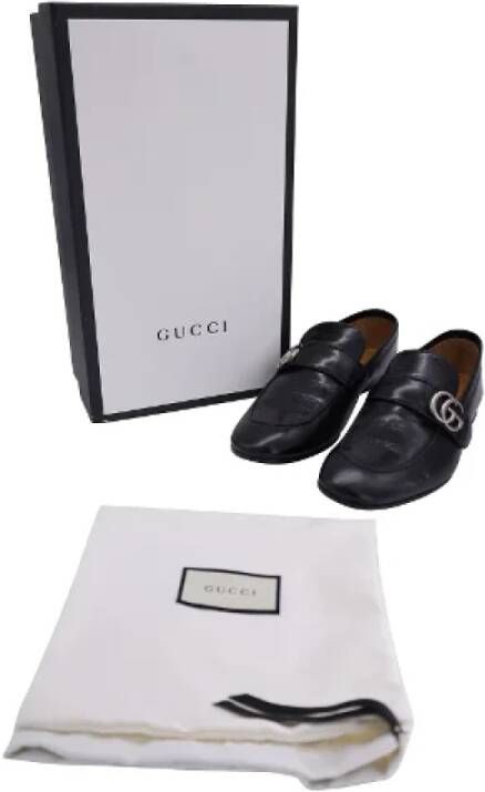 Gucci Vintage Pre-owned Leather flats Black Heren