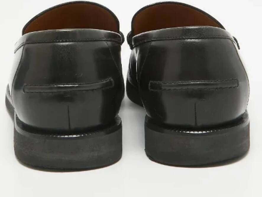 Gucci Vintage Pre-owned Leather flats Black Heren