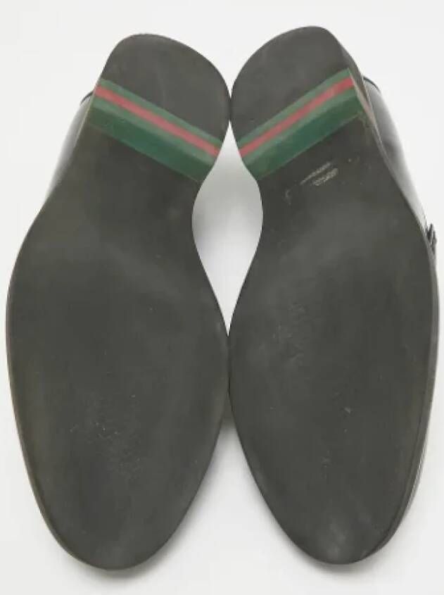 Gucci Vintage Pre-owned Leather flats Black Heren