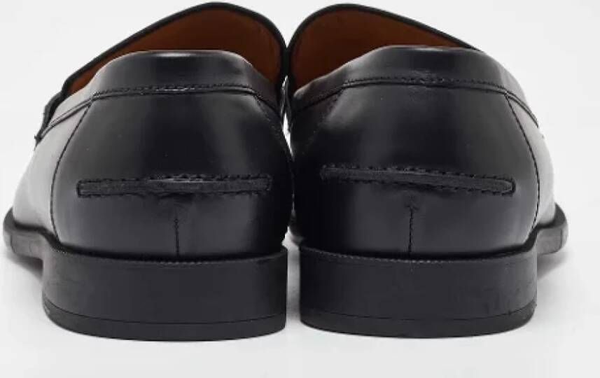 Gucci Vintage Pre-owned Leather flats Black Heren