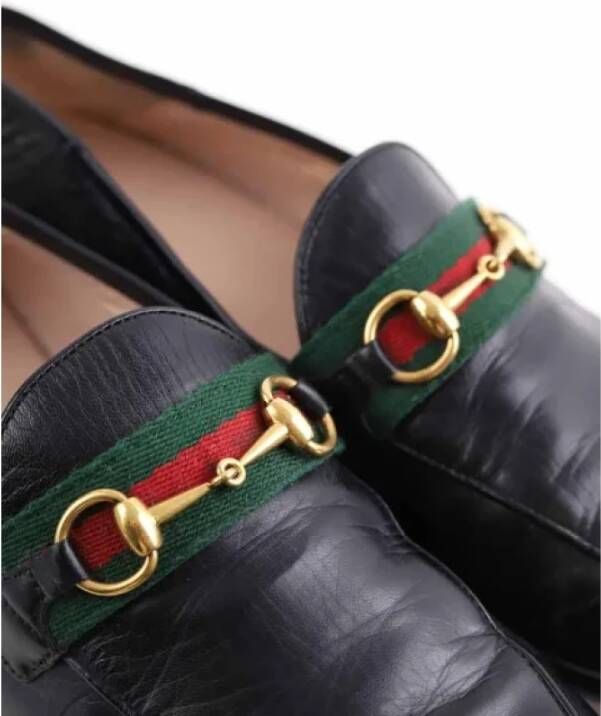 Gucci Vintage Pre-owned Leather flats Black Heren