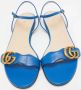 Gucci Vintage Pre-owned Leather flats Blue Dames - Thumbnail 3