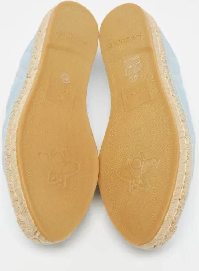 Gucci Vintage Pre-owned Leather flats Blue Dames