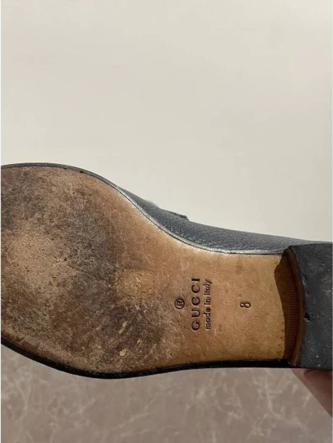 Gucci Vintage Pre-owned Leather flats Blue Dames