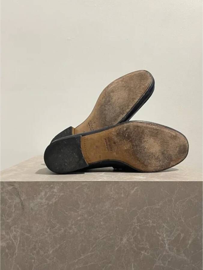 Gucci Vintage Pre-owned Leather flats Blue Dames