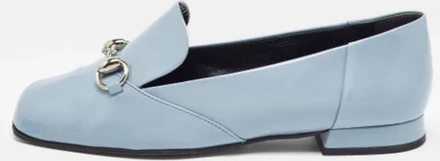 Gucci Vintage Pre-owned Leather flats Blue Dames