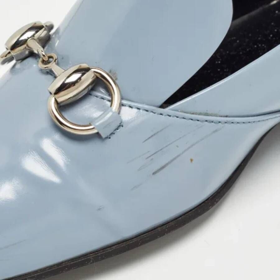 Gucci Vintage Pre-owned Leather flats Blue Dames