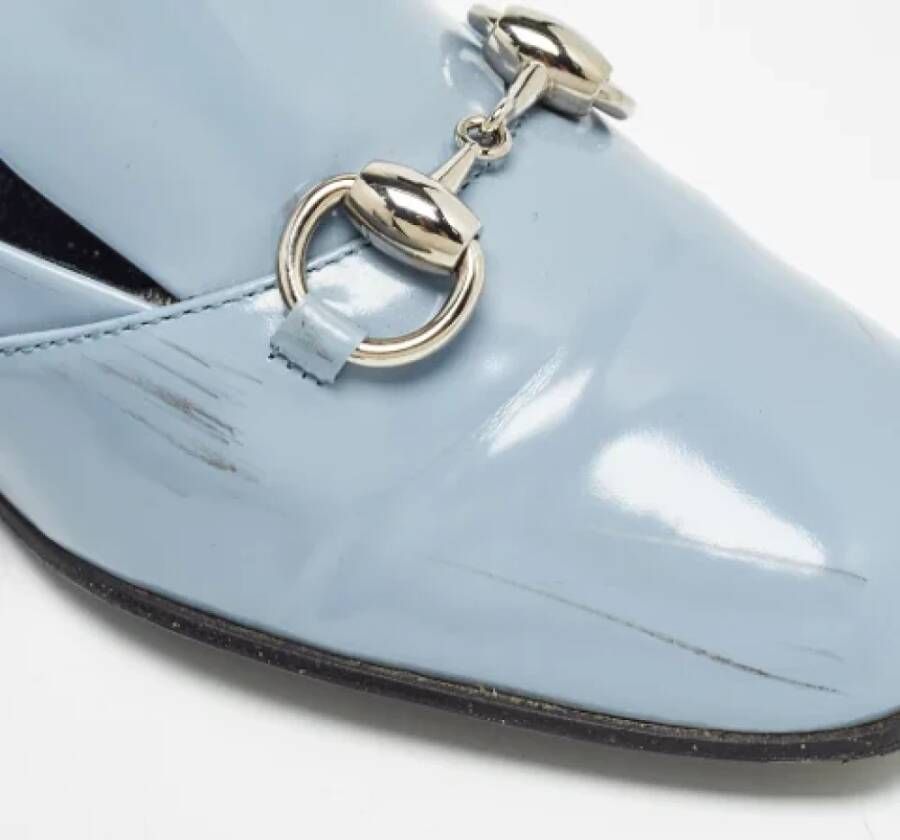 Gucci Vintage Pre-owned Leather flats Blue Dames