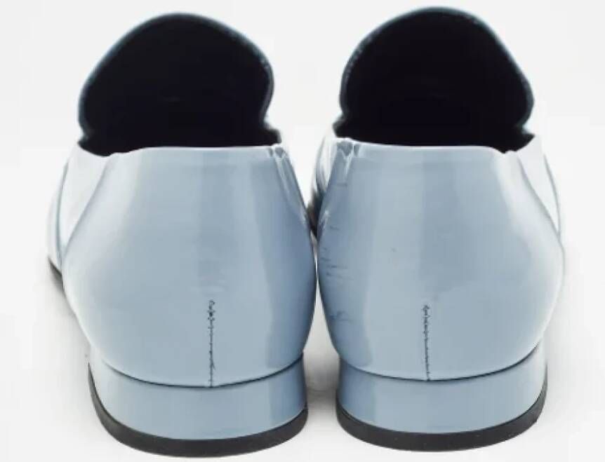 Gucci Vintage Pre-owned Leather flats Blue Dames