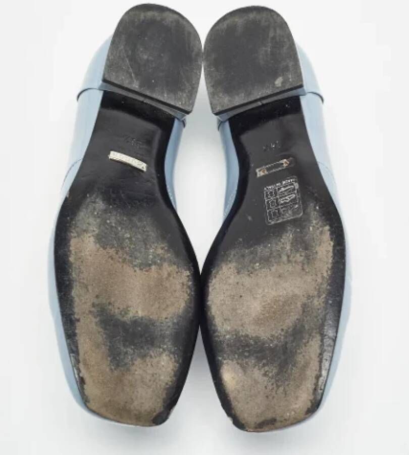 Gucci Vintage Pre-owned Leather flats Blue Dames