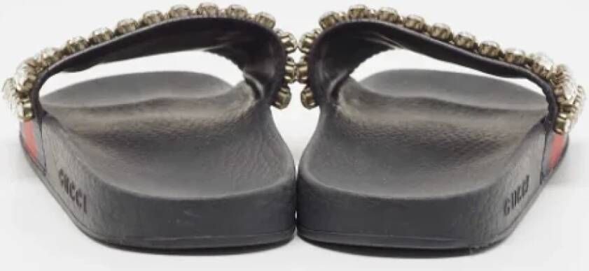 Gucci Vintage Pre-owned Leather flats Blue Dames