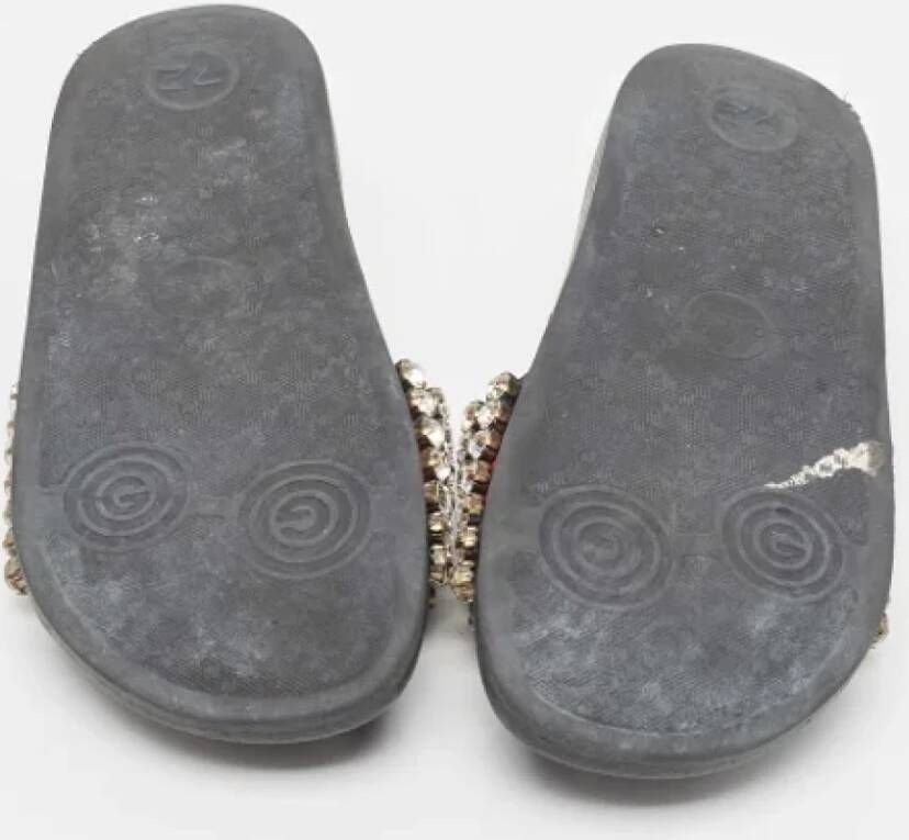 Gucci Vintage Pre-owned Leather flats Blue Dames