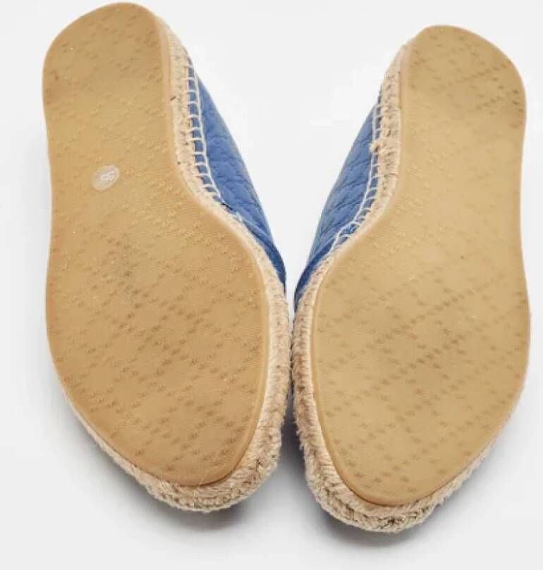 Gucci Vintage Pre-owned Leather flats Blue Dames