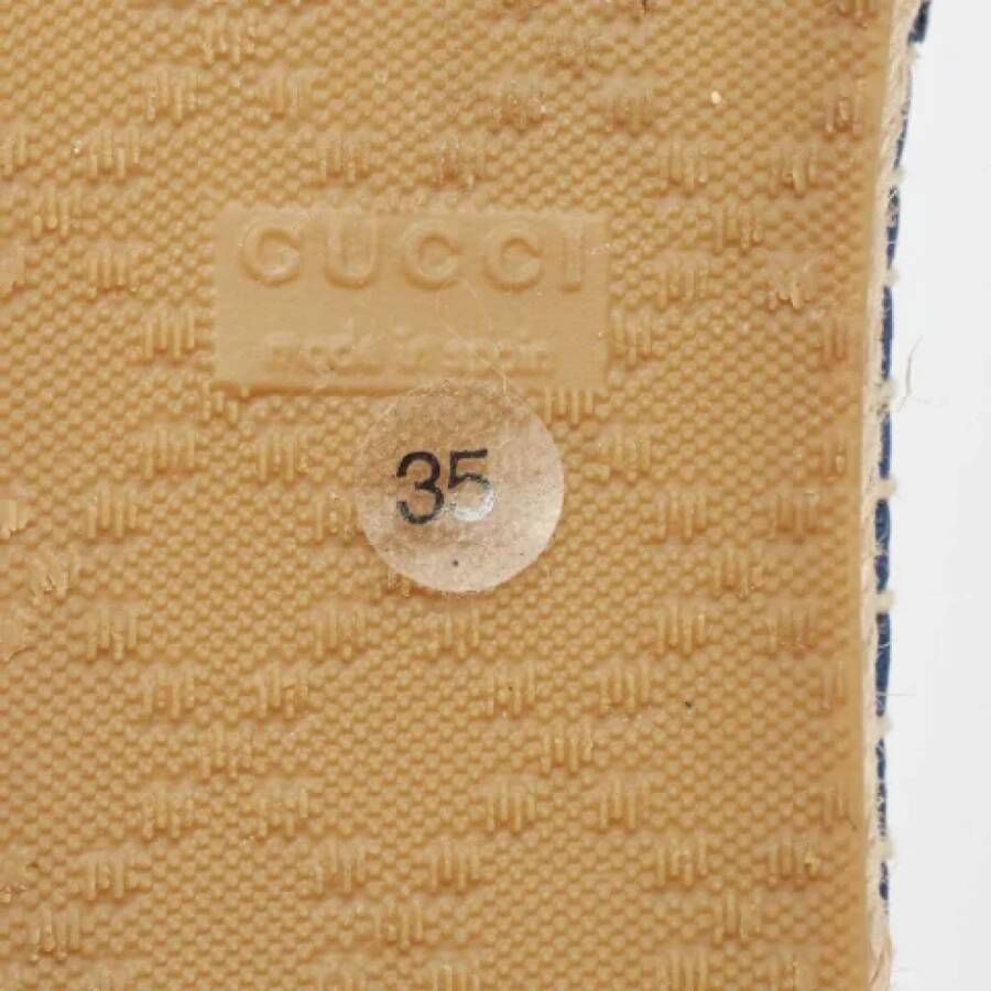 Gucci Vintage Pre-owned Leather flats Blue Dames