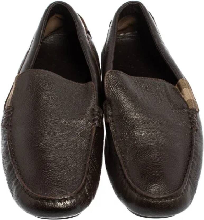 Gucci Vintage Pre-owned Leather flats Brown Dames