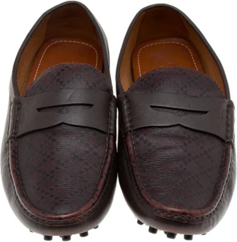 Gucci Vintage Pre-owned Leather flats Brown Dames