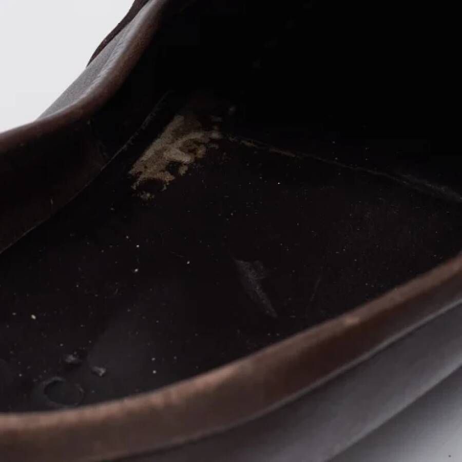 Gucci Vintage Pre-owned Leather flats Brown Dames