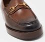 Gucci Vintage Pre-owned Leather flats Brown Dames - Thumbnail 8