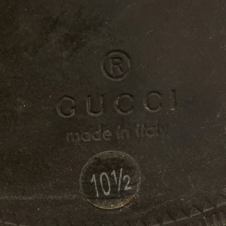 Gucci Vintage Pre-owned Leather flats Brown Dames