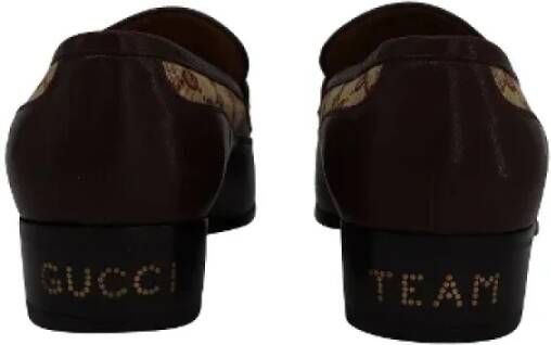 Gucci Vintage Pre-owned Leather flats Brown Dames