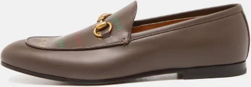 Gucci Vintage Pre-owned Leather flats Brown Heren