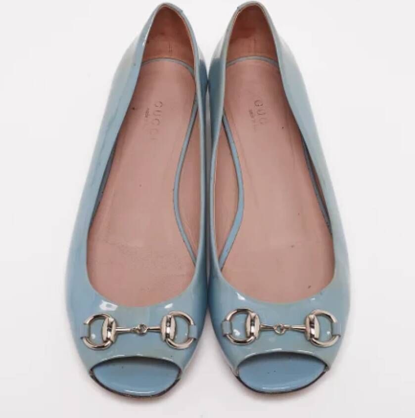 Gucci Vintage Pre-owned Leather flats Gray Dames