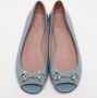 Gucci Vintage Pre-owned Leather flats Gray Dames - Thumbnail 3