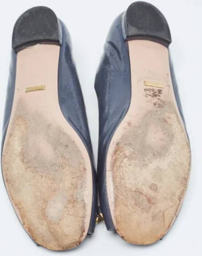 Gucci Vintage Pre-owned Leather flats Gray Dames