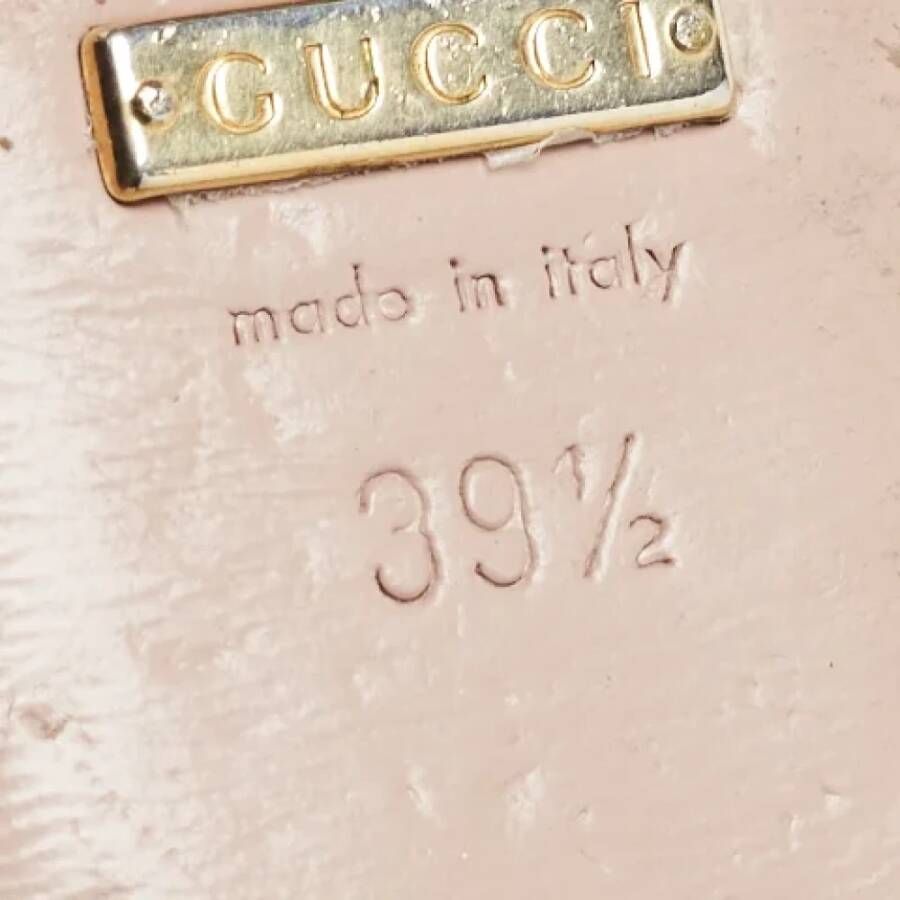 Gucci Vintage Pre-owned Leather flats Gray Dames